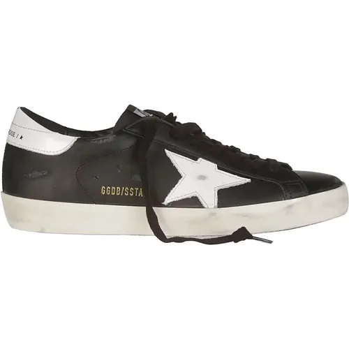 Leather Shiny Star Sneakers , male, Sizes: 11 UK, 7 UK, 10 UK, 8 UK, 9 UK, 6 UK - Golden Goose - Modalova