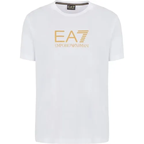 Kurzarm T-Shirt Sportlicher Stil , Herren, Größe: M - Emporio Armani EA7 - Modalova