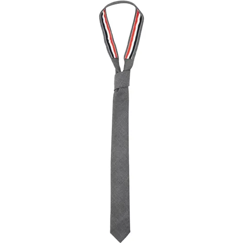 Mens Accessories Ties Med Grey Ss24 , male, Sizes: ONE SIZE - Thom Browne - Modalova