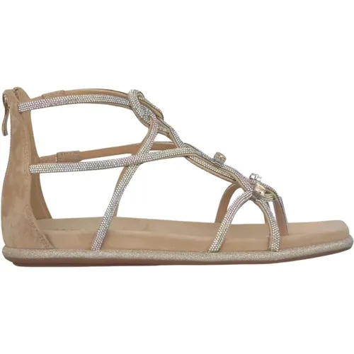 Sparkling Flat Sandal , female, Sizes: 2 UK, 3 UK, 5 UK - Alma en Pena - Modalova