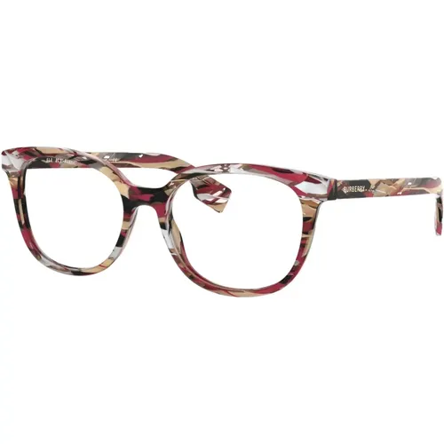 Gestreifte Check Brillenfassungen , unisex, Größe: 51 MM - Burberry - Modalova