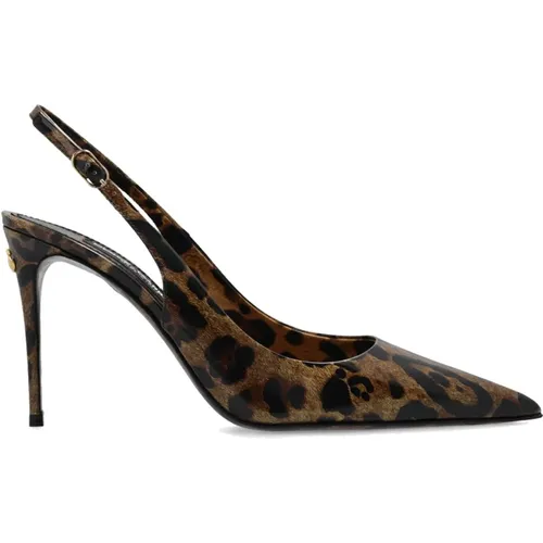 Leather Pointed Toe Pumps , female, Sizes: 5 1/2 UK, 3 1/2 UK - Dolce & Gabbana - Modalova