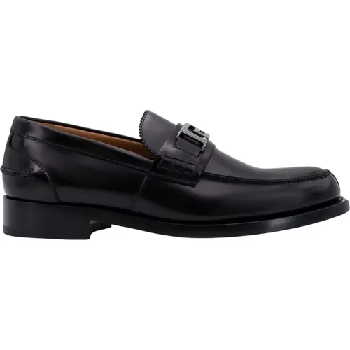 Loafer Shoes with La Greca Print , male, Sizes: 7 UK, 5 UK, 6 UK - Versace - Modalova