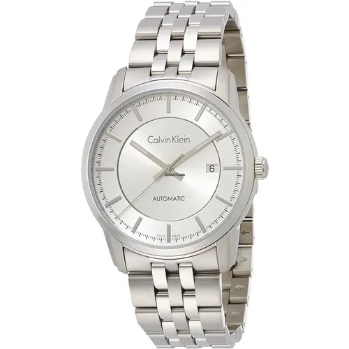 Elegante Silberne Uhr mit Automatischem Zifferblatt - Calvin Klein - Modalova