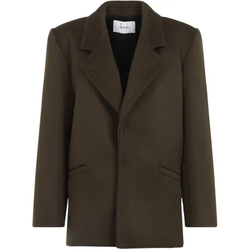 Wool Coat Aw24 , female, Sizes: S - Saint Laurent - Modalova