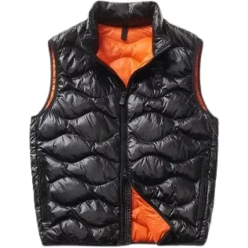 High Neck Nylon Wave Quilted Vest , male, Sizes: L, 3XL, 2XL, XL, M - Blauer - Modalova