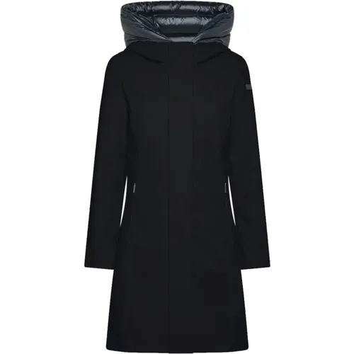 Schwarze Parka Jacke für Damen , Damen, Größe: XL - RRD - Modalova