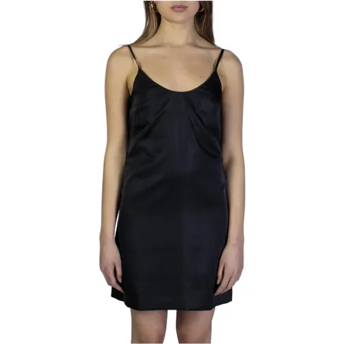 Schwarzes Einfaches Kleid mit Trägern - Calvin Klein Jeans - Modalova