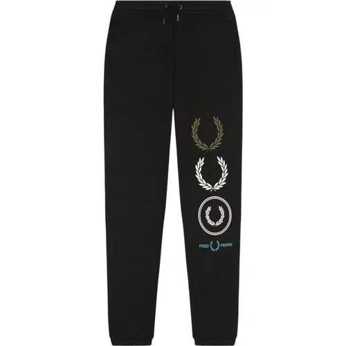 Graphic Sweatpants, Stand Out , male, Sizes: M - Fred Perry - Modalova