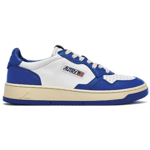 Low Leather White Sneakers , male, Sizes: 9 UK, 11 UK - Autry - Modalova