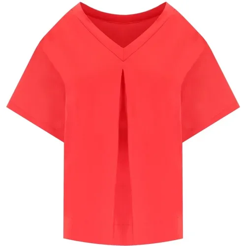 Korall V-Ausschnitt T-Shirt Lauto Stil - Max Mara - Modalova