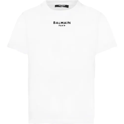 Bedrucktes Crew Neck T-Shirt - Balmain - Modalova