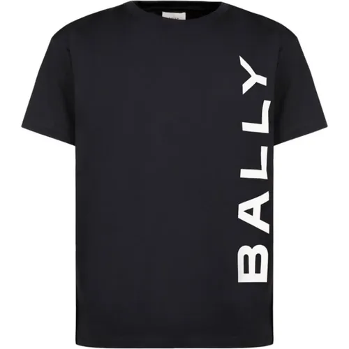 Bio-Baumwoll-Logo-Print T-Shirt , Herren, Größe: S - Bally - Modalova