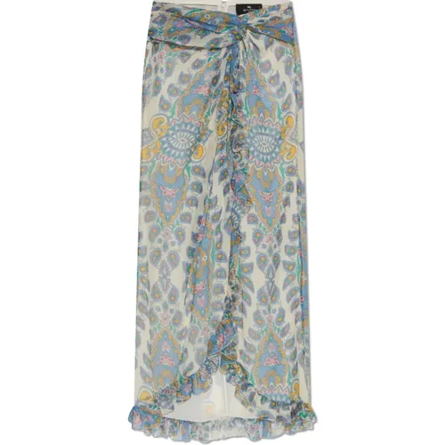 Silk skirt with decorative pattern , female, Sizes: S - ETRO - Modalova