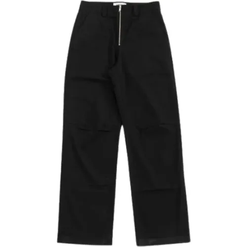 Schwarze Jeans mit Reißverschluss - Seitentaschen, Gürtelschlaufen - Ambush - Modalova