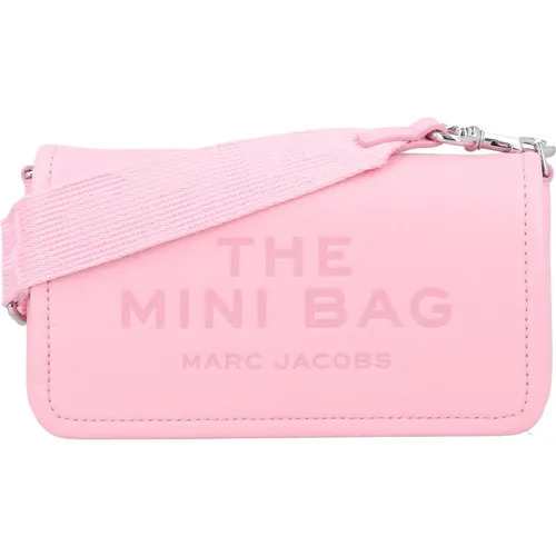 Rosa Band Crossbody Leder Mini Tasche , Damen, Größe: ONE Size - Marc Jacobs - Modalova