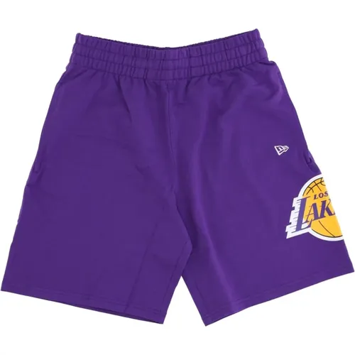 Lakers Team Logo Shorts Lila , Herren, Größe: L - new era - Modalova