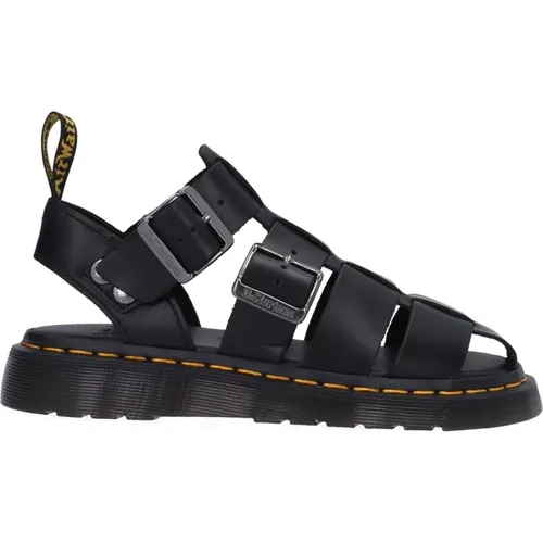 Flache Sandalen mit Schnallenverschluss , Damen, Größe: 41 EU - Dr. Martens - Modalova