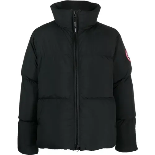 Padded Down Jacket Logo Patch , male, Sizes: L, M - Canada Goose - Modalova