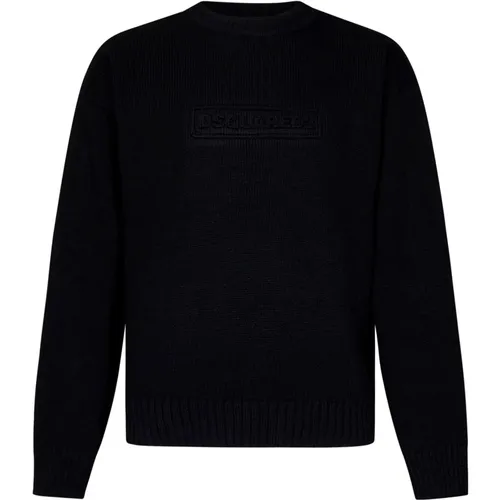 Sweater with Jacquard Logo , male, Sizes: M, XL, L, 2XL, S - Dsquared2 - Modalova