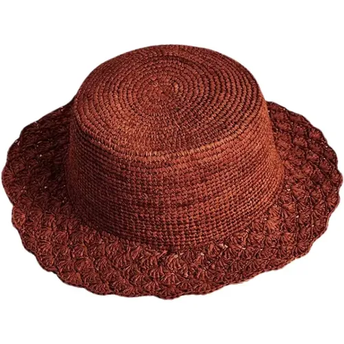 Handgemachter Raffia Hut mit Baumwollband , Damen, Größe: ONE Size - Ibeliv - Modalova