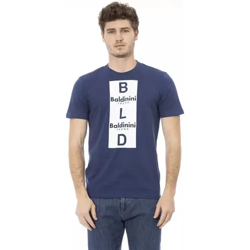 Blau Baumwoll Casual T-Shirt - Baldinini - Modalova