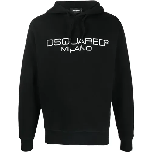 Embroidered Logo Hooded Sweatshirt , male, Sizes: M, S - Dsquared2 - Modalova