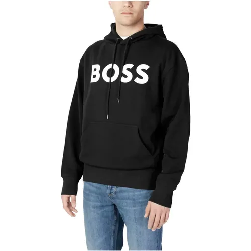 Mens Printed Hooded Sweatshirt , male, Sizes: S - Hugo Boss - Modalova