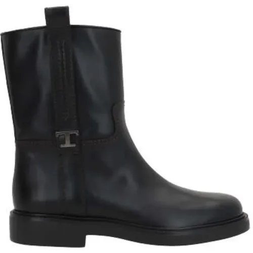 Leather T Timeless Boots , female, Sizes: 6 UK, 5 UK, 3 UK, 4 1/2 UK, 6 1/2 UK, 5 1/2 UK, 3 1/2 UK, 4 UK, 7 UK - TOD'S - Modalova