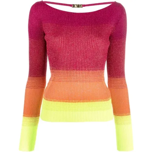 Lurex degradé logo sweater , female, Sizes: S, L, XS, M - Gcds - Modalova