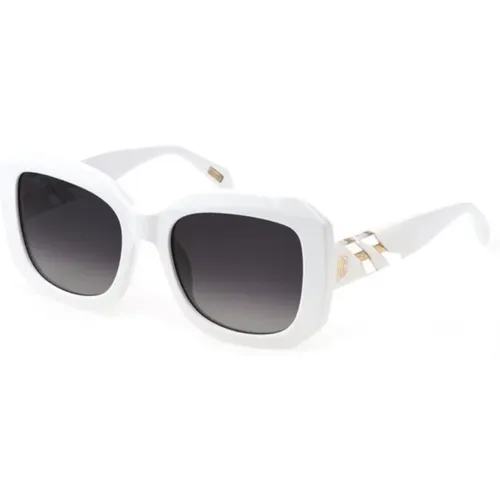 Weiße Schnee Rauch Gradient Sonnenbrille , Damen, Größe: 54 MM - Just Cavalli - Modalova