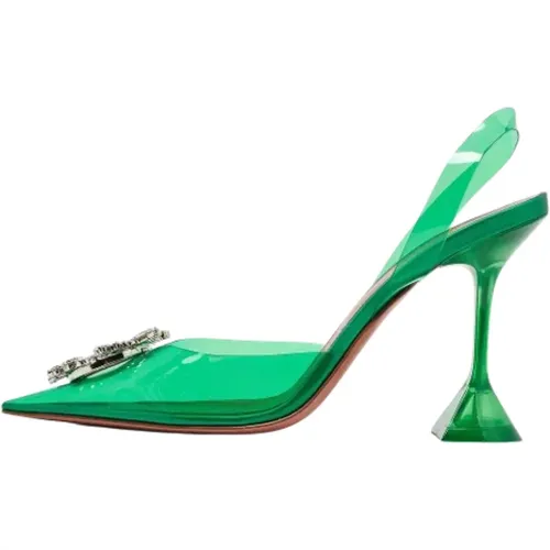 Pre-owned Fabric heels , female, Sizes: 7 UK - Amina Muaddi Pre-owned - Modalova