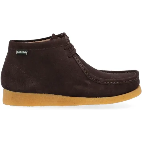 Suede Handmade Moc Toe Boot , male, Sizes: 7 1/2 UK, 8 UK, 7 UK, 11 UK, 10 UK - Sebago - Modalova