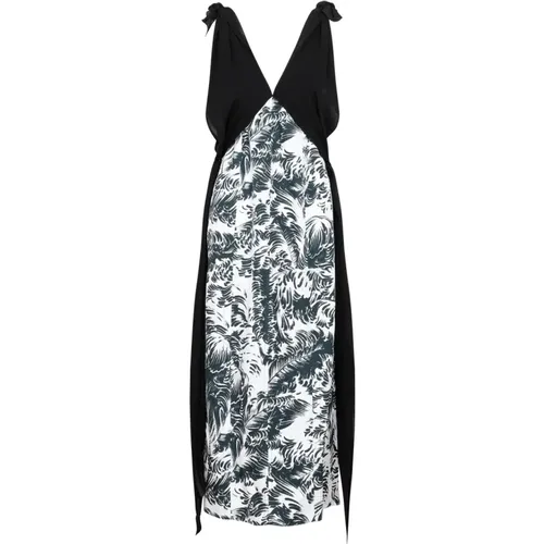 Black Silk Long Dress , female, Sizes: 2XS - Bottega Veneta - Modalova