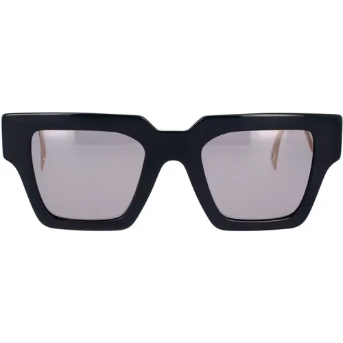 Polarized Square Sunglasses with Dark Grey Lens , unisex, Sizes: 50 MM - Versace - Modalova