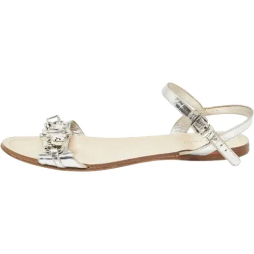 Pre-owned Leder sandals , Damen, Größe: 37 EU - Miu Miu Pre-owned - Modalova