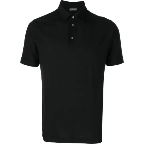 Polo Shirt with 3-Button Closure , male, Sizes: XL, M, L, 2XL, 3XL - Zanone - Modalova