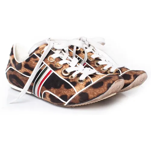 Leopard sneakers size 40,5 , female, Sizes: 7 1/2 UK - Dolce & Gabbana Pre-owned - Modalova