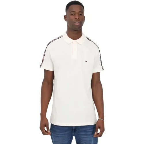 Polo Shirt with Striped Sleeves and Logo , male, Sizes: M, XL, L, 2XL, S - Tommy Hilfiger - Modalova