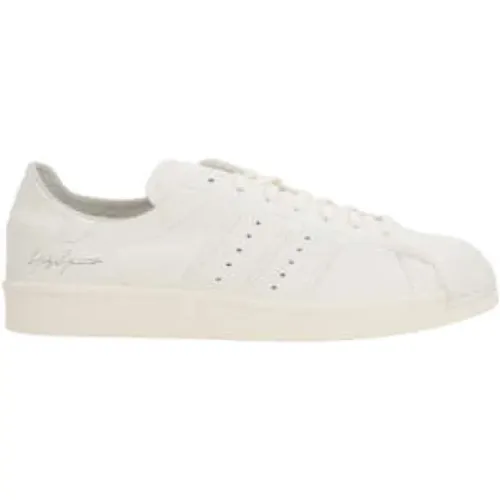 Low-Top Ivory Leather Sneakers with 3-Stripes Detail , male, Sizes: 10 UK - Y-3 - Modalova
