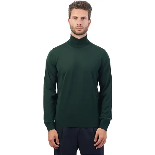 Grüner Slim Fit Pullover , Herren, Größe: L - Hugo Boss - Modalova