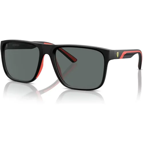 Square Polarized Sunglasses with Matte Frame , male, Sizes: 59 MM - Ferrari - Modalova