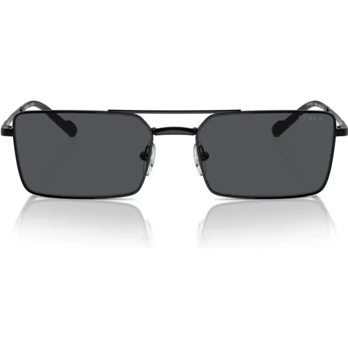 Mutige Rechteckige Sonnenbrille , unisex, Größe: 55 MM - Vogue - Modalova