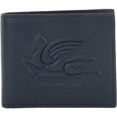 Leather Logo Embossed Wallet , male, Sizes: ONE SIZE - ETRO - Modalova