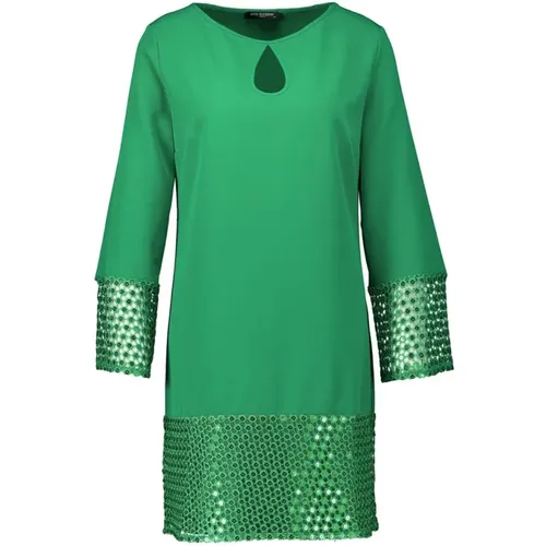Grünes Pailletten Midi Kleid , Damen, Größe: 2XL - Ana Alcazar - Modalova