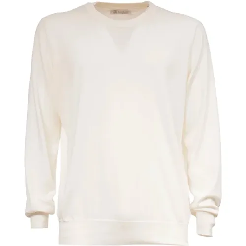 Cotton Sweater with Ribbed Trim , male, Sizes: XL - BRUNELLO CUCINELLI - Modalova