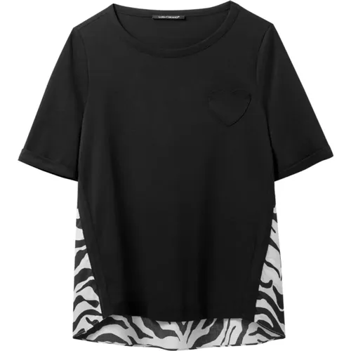 Kurzarm T-Shirt, Elegant und Bequem - LUISA CERANO - Modalova
