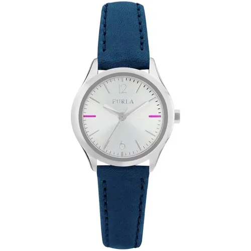 Blaue Lederuhr Quarz Analog Furla - Furla - Modalova