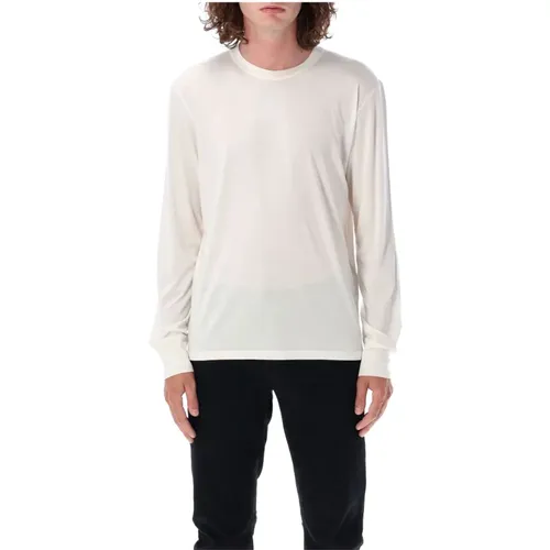 Classic Chalk T-Shirt , male, Sizes: M, XL, L - Tom Ford - Modalova