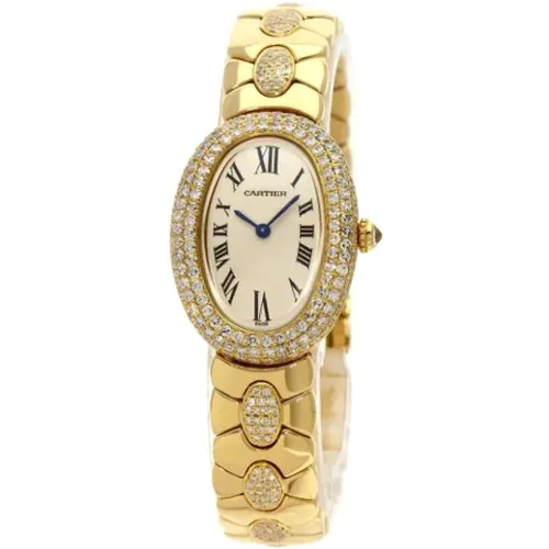 Pre-owned Yellow Gold watches , female, Sizes: ONE SIZE - Cartier Vintage - Modalova